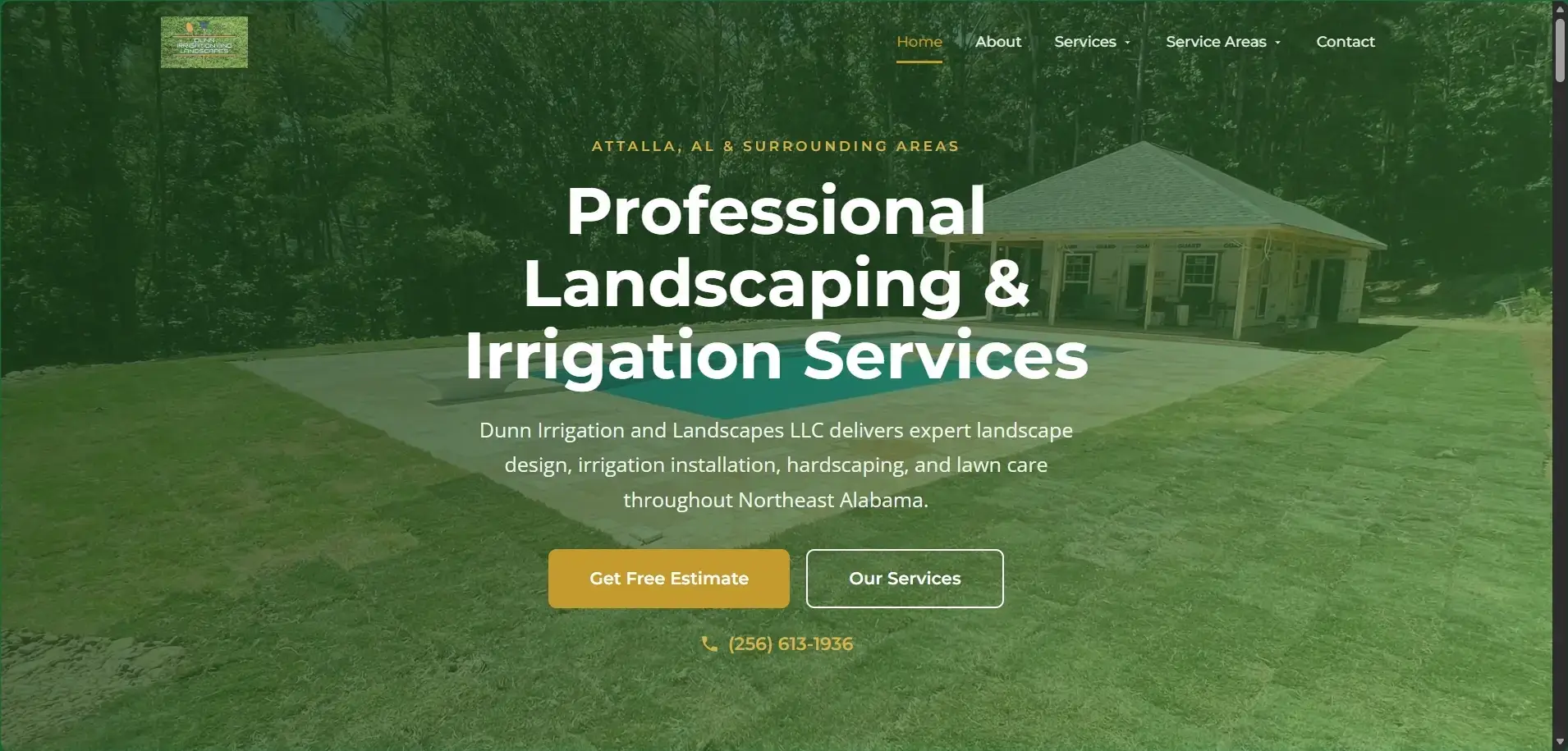 Dunn Irrigation and Landscapes LLC website design by Page One Insights